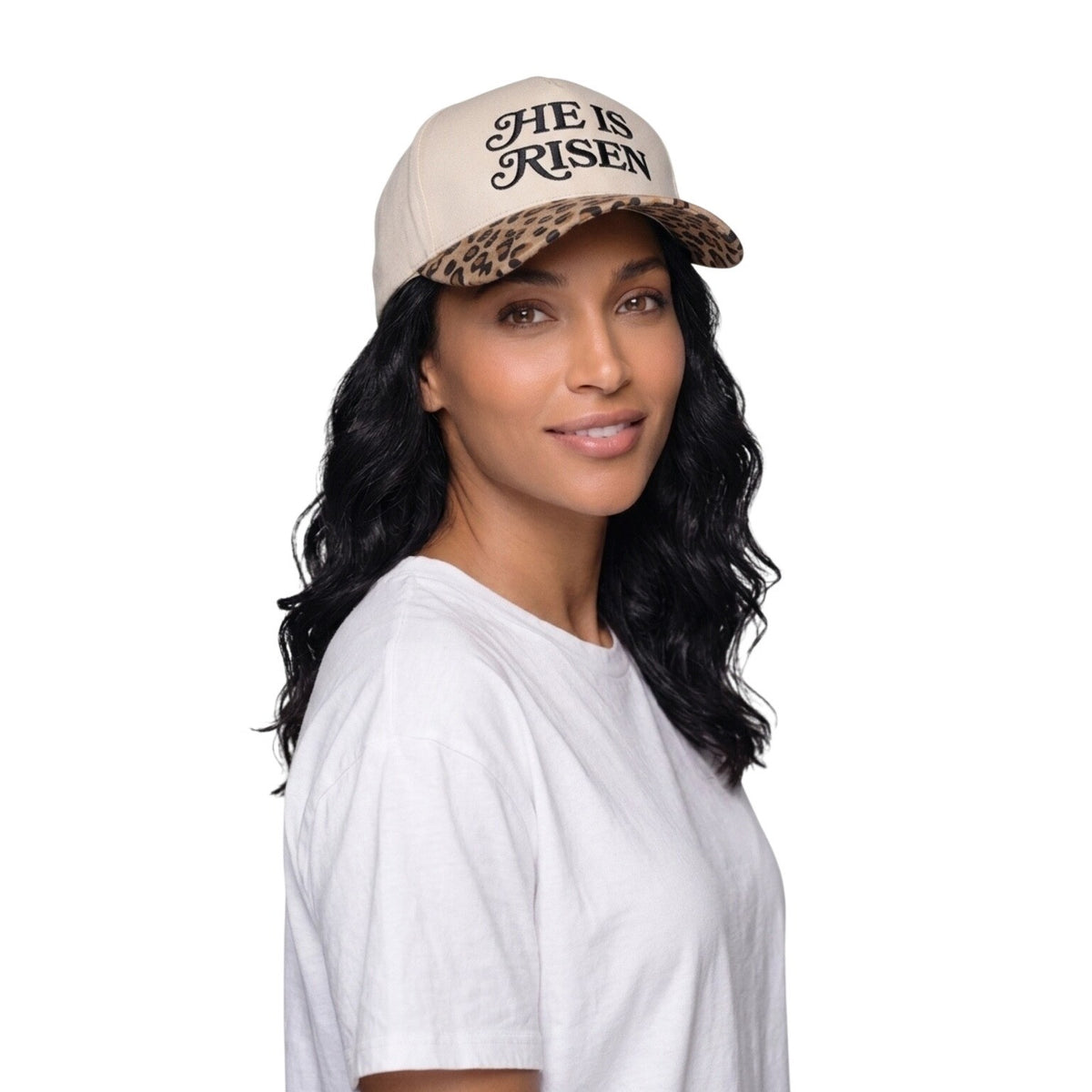 One Size - Zenana He Is Risen Hat Beige/Leopard