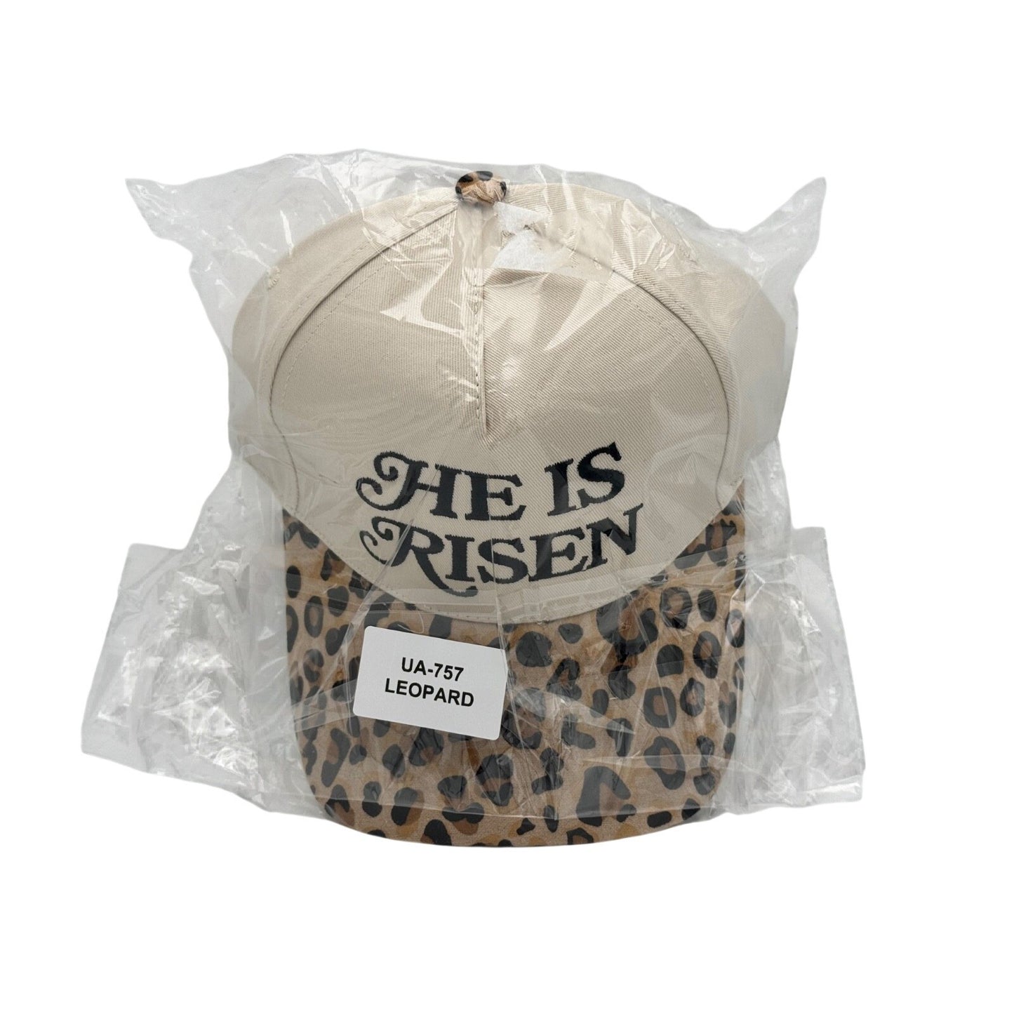 One Size - Zenana He Is Risen Hat Beige/Leopard