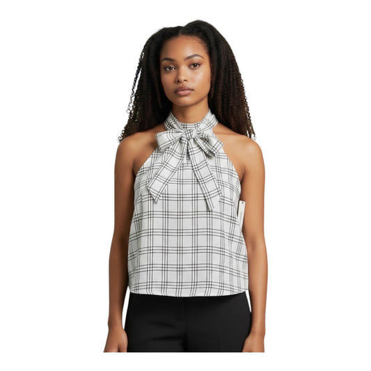 Size L - Calvin Klein Women's Top White & Black MSRP $69