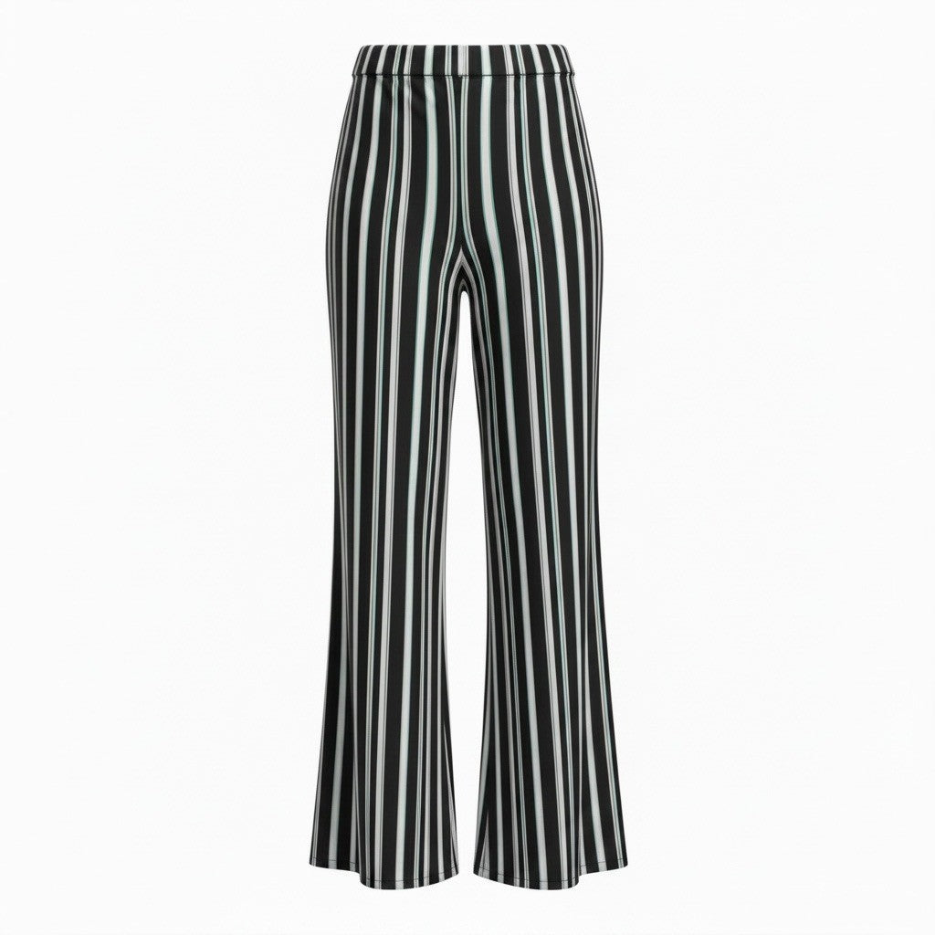 Fashion Nova Island Girls Loose Pants Black & White Stripe