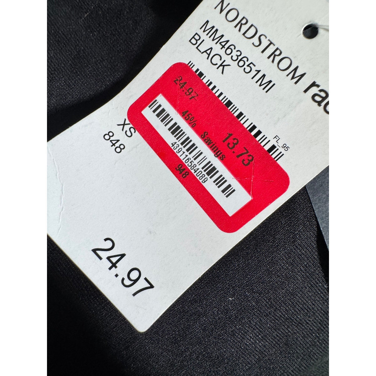 Nordstrom Rack Womens Black Long Sleeve Front Knot Scoop Neck Top XS MM463651MI