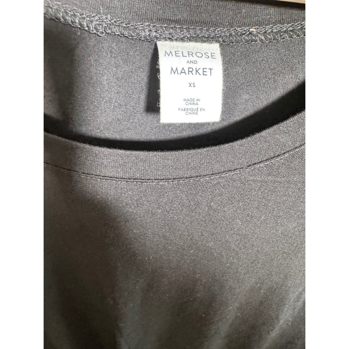 Nordstrom Rack Womens Black Long Sleeve Front Knot Scoop Neck Top XS MM463651MI