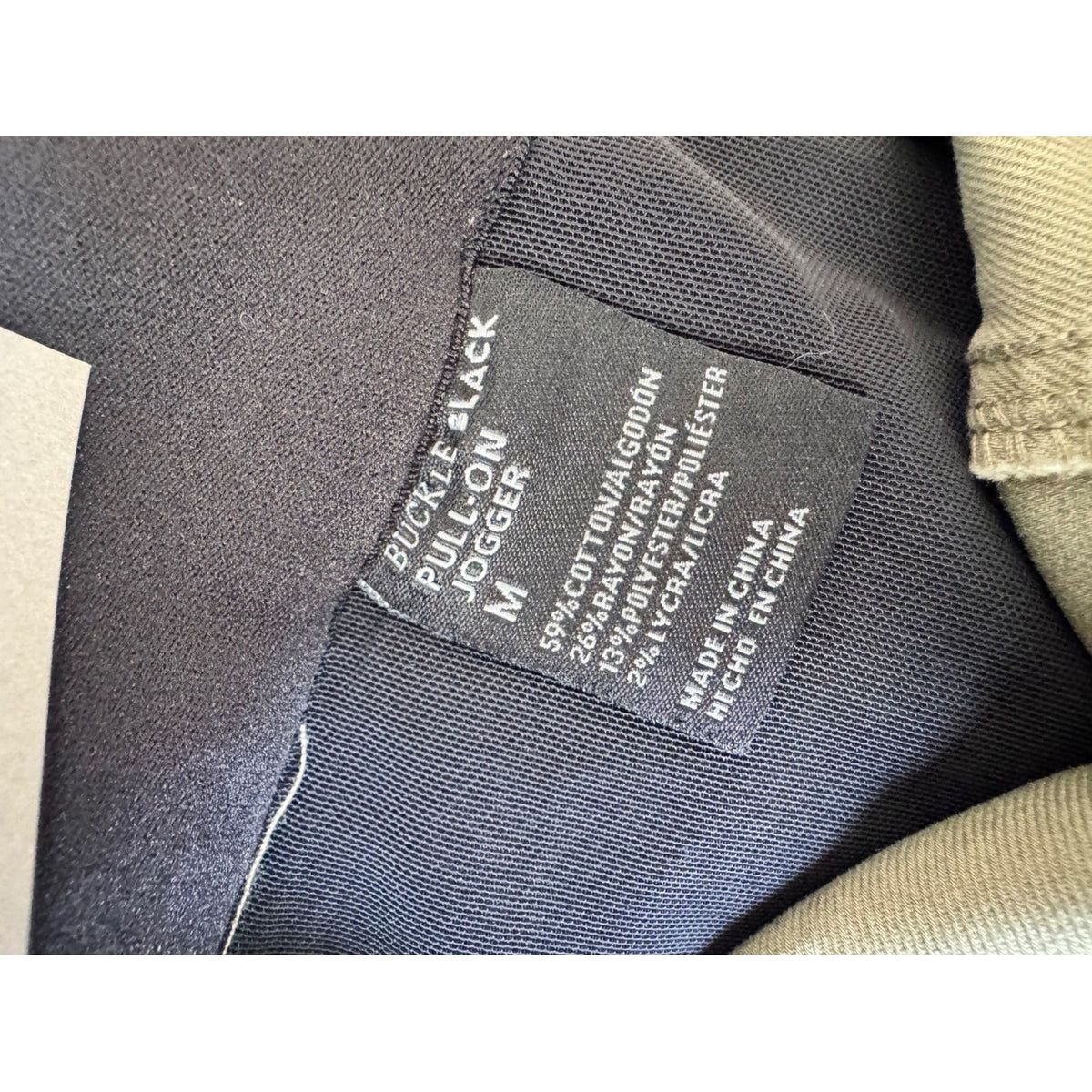 Buckle Black Women Pull-On Jogger Pale Olive Cargo Utility Pants V29108 Size M