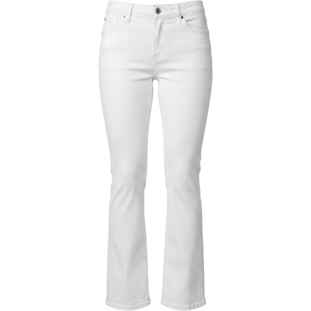 One5One Women White Mid Rise Trouser Jeans Long MV22427Z