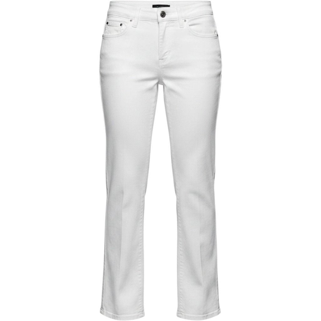 One5One Women White Mid Rise Trouser Jeans Long MV22427Z