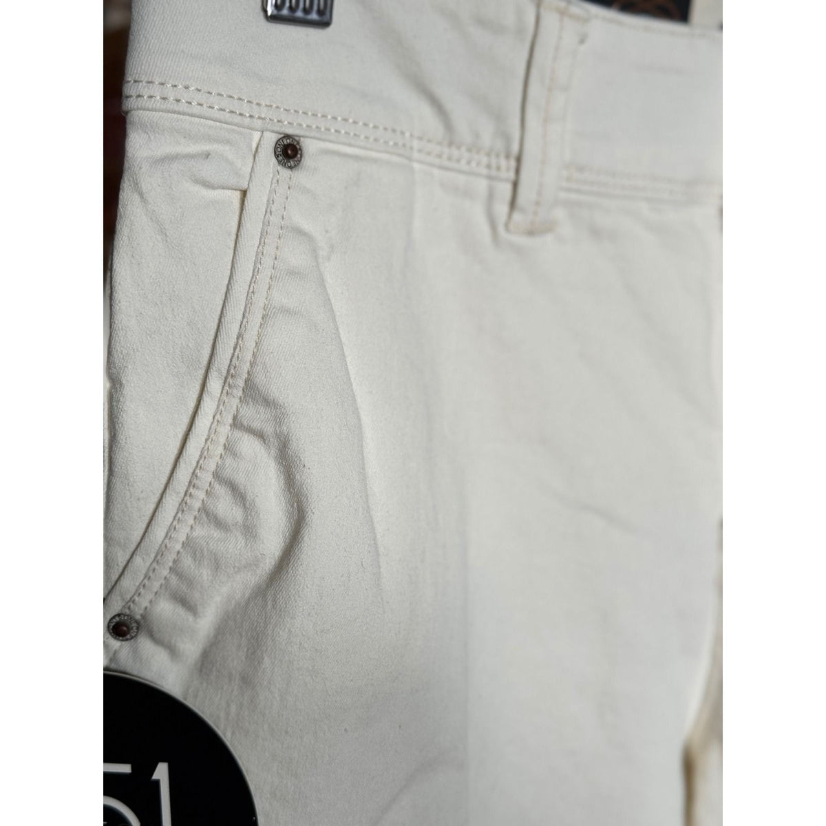 One5One Women White Mid Rise Trouser Jeans Long MV22427Z