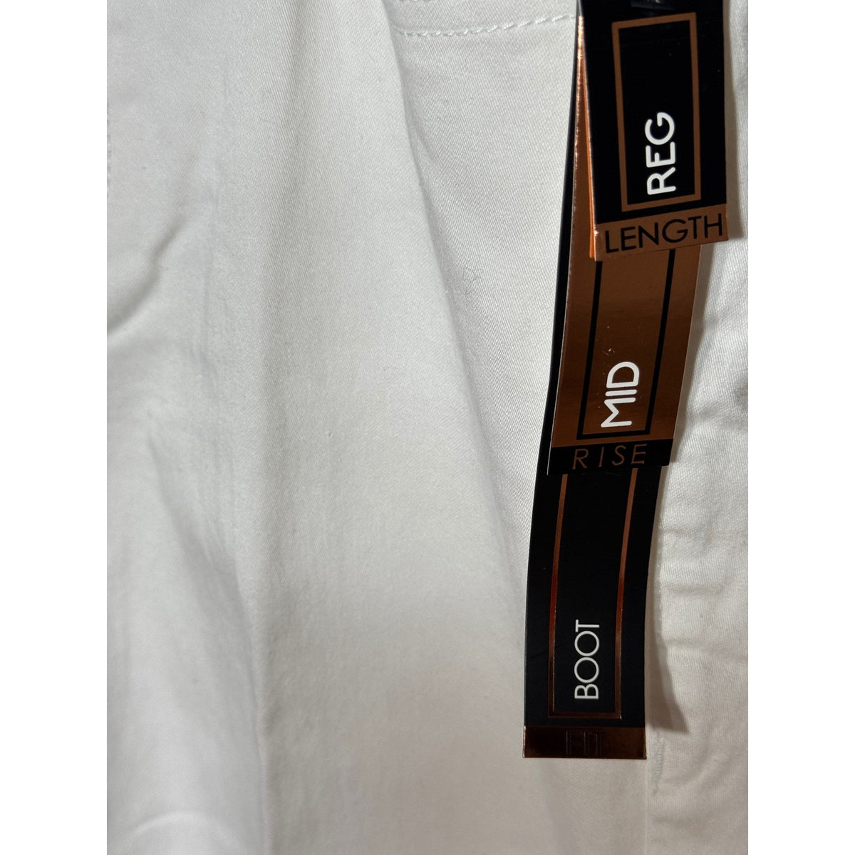 151 Womens White Mid Rise Bootcut Jeans Side Button Detail MV20836Z New Size 8
