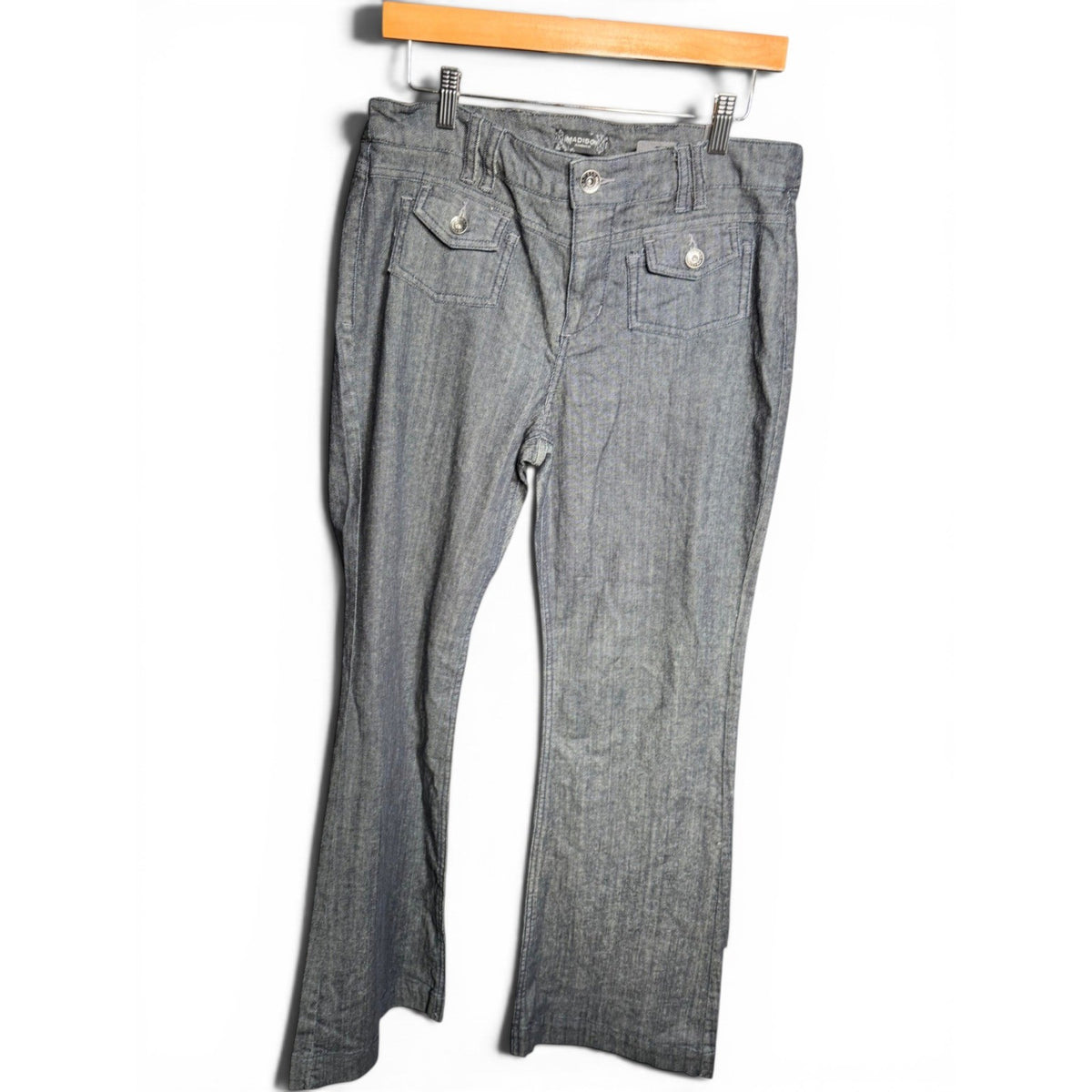 Madison Jeanswear Midnight Rinse Wide Leg Denim Trousers Blue Size 16 VSM20M478