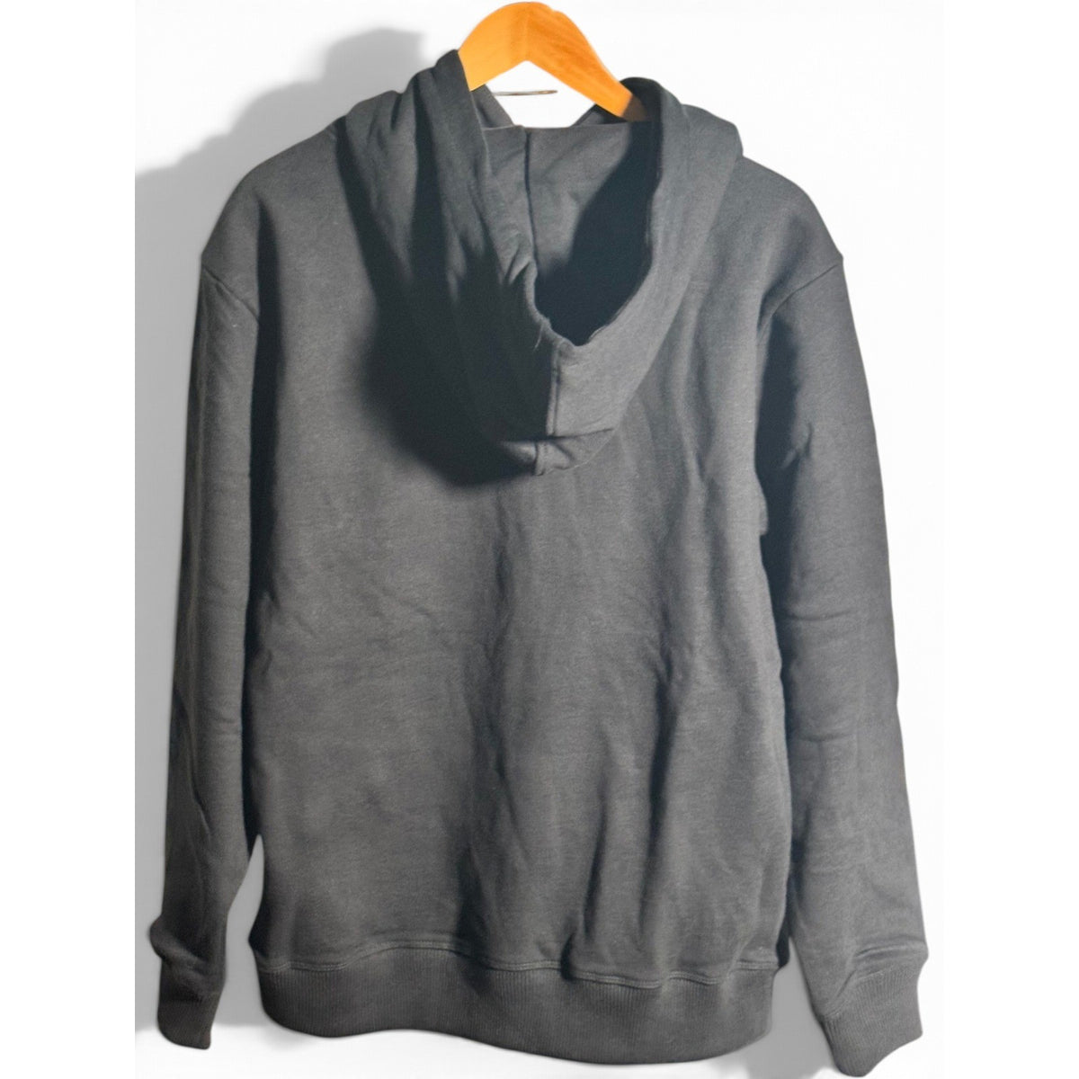 Premium 100% Cotton Black Pullover Hoodie Mens Heavyweight Sweatshirt RN 156068