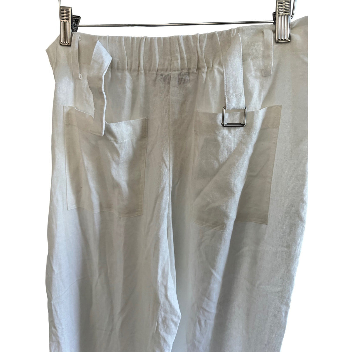Vince Camuto Fresh Tropics Linen Blend Pants Ultra White 91225309 Womens 6