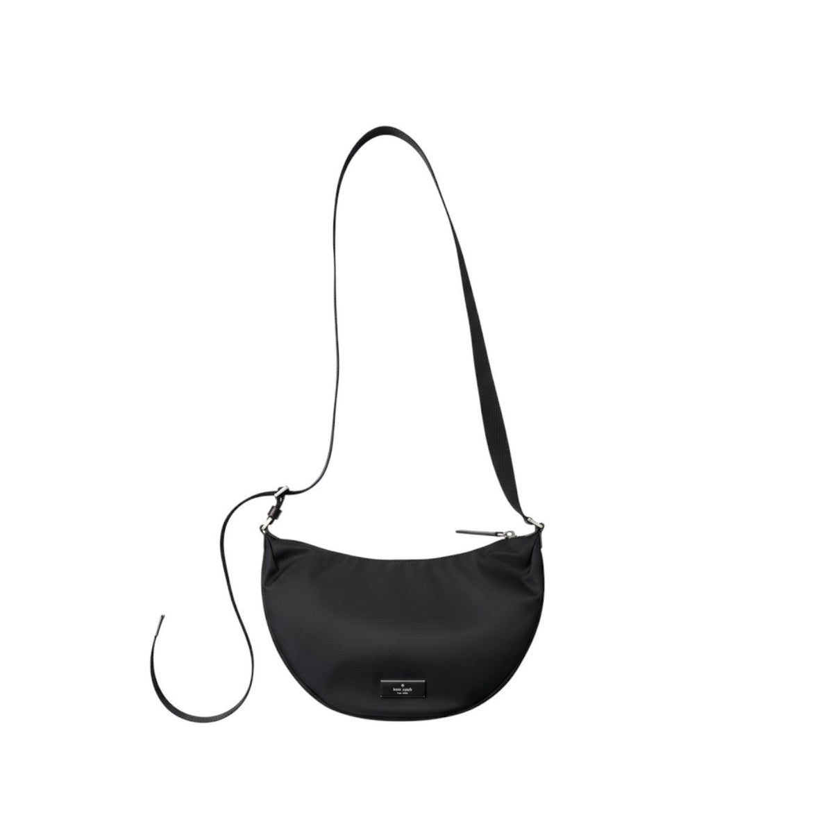 Kate Spade New York KL966 Chelsea Nylon Crescent Crossbody Bag Navy Blue Logo