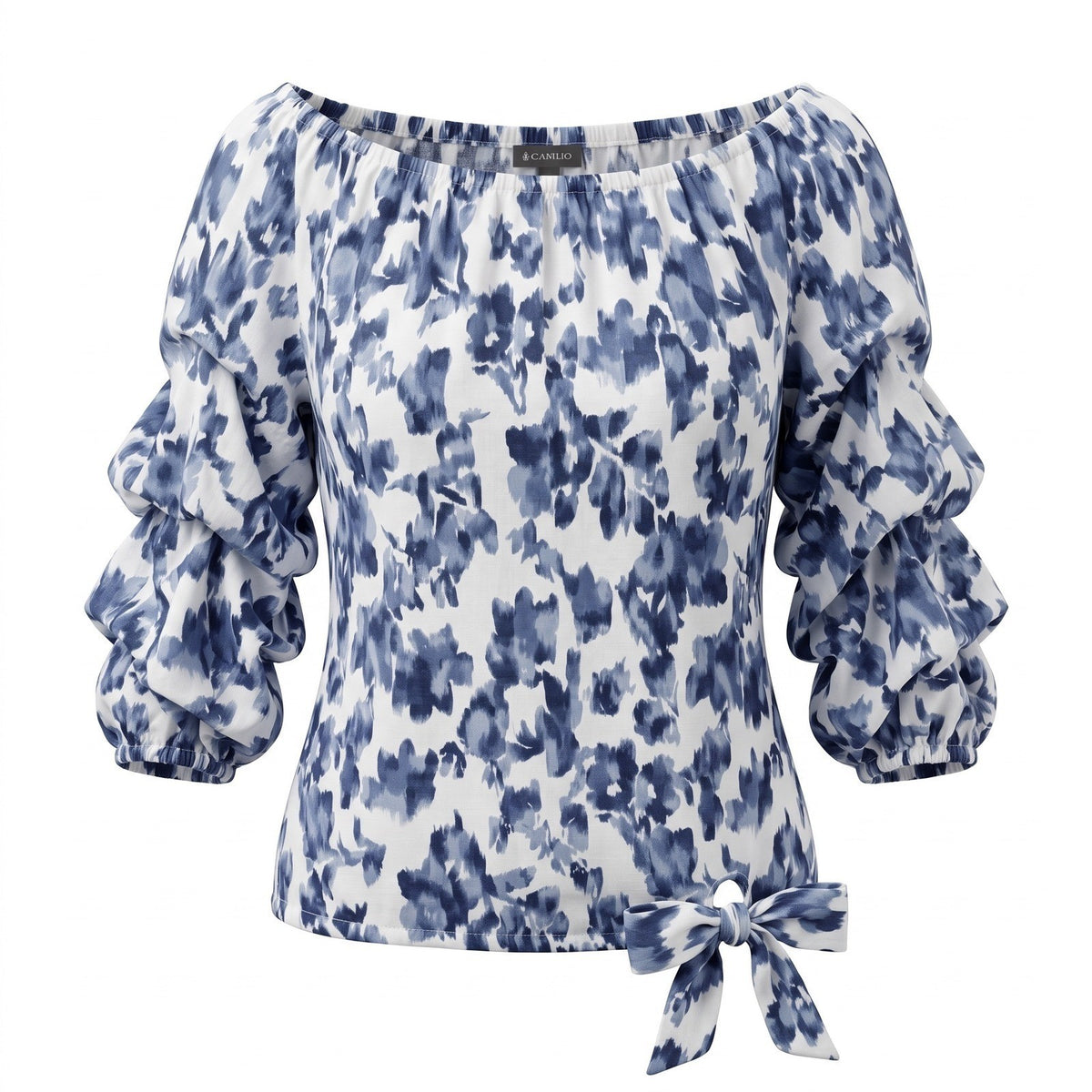 Vince Camuto MSRP $79-Womens Off Shoulder Ruffle Sleeve Linen Blend Top XL