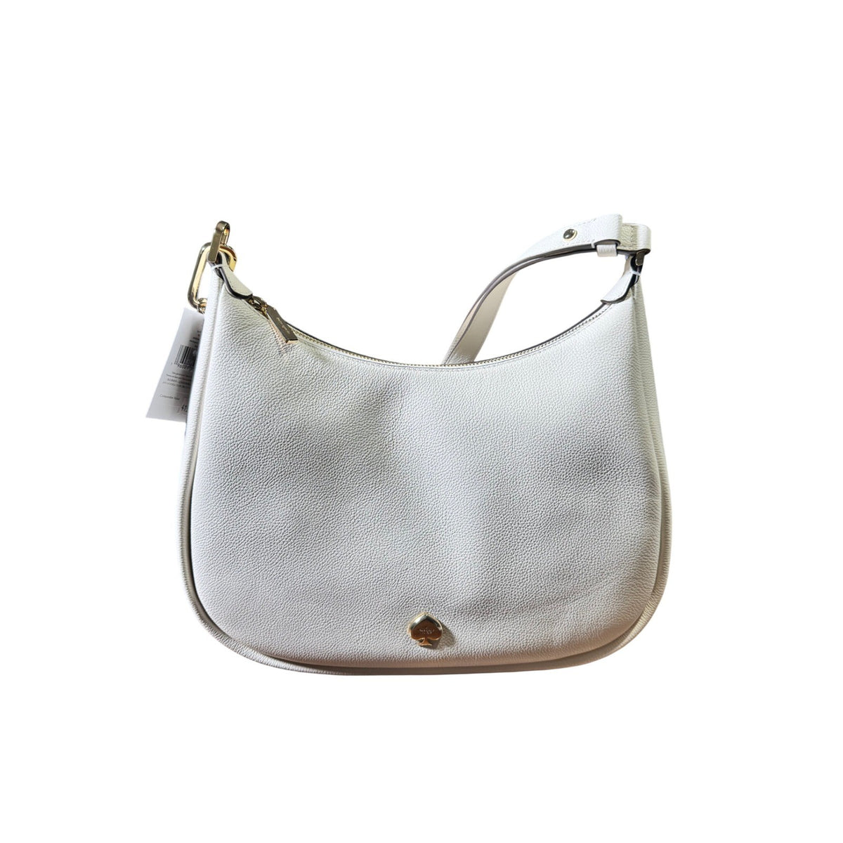 Kate Spade KK055 Parchment White Pebbled Leather Shoulder Bag Crossbody Hobo
