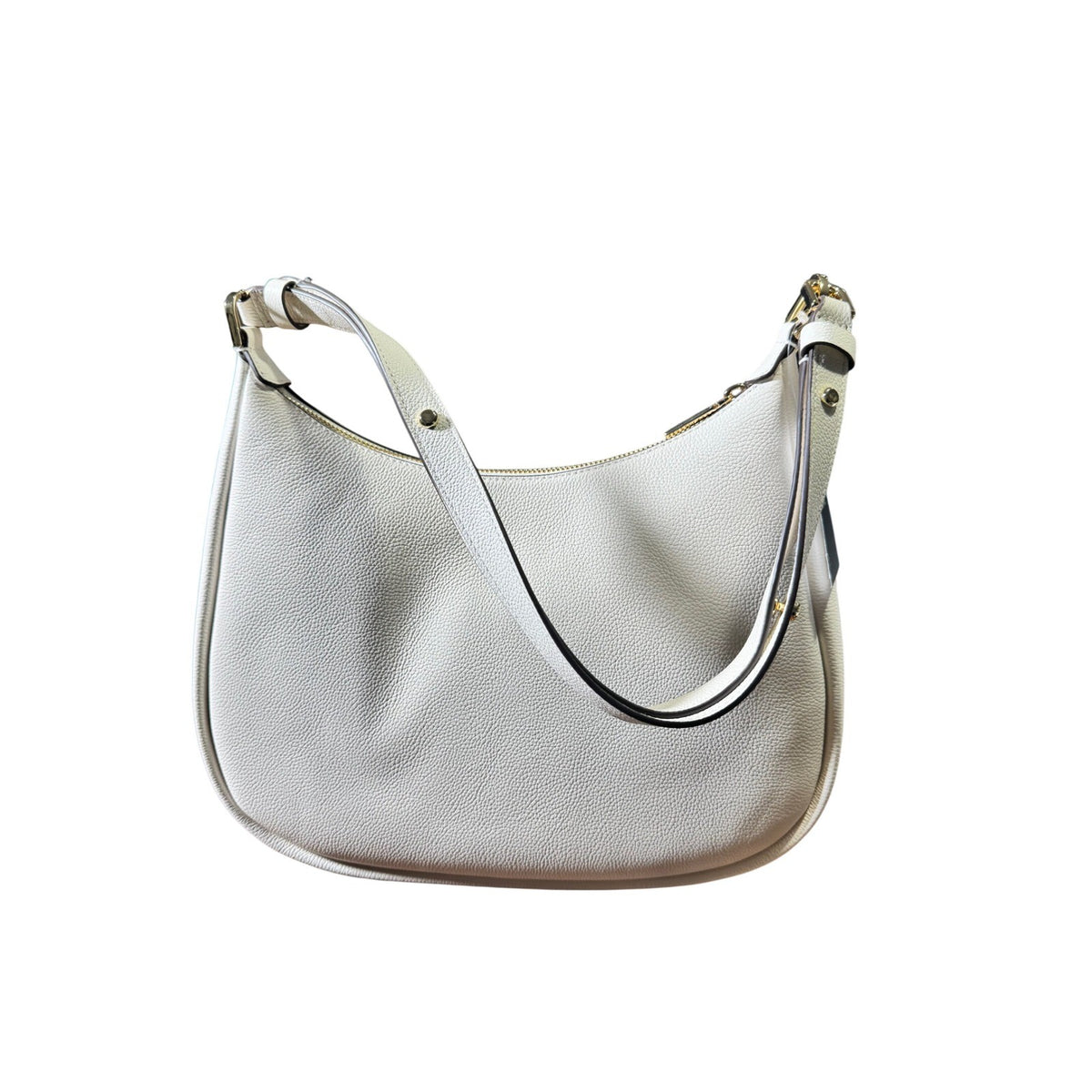 Kate Spade KK055 Parchment White Pebbled Leather Shoulder Bag Crossbody Hobo