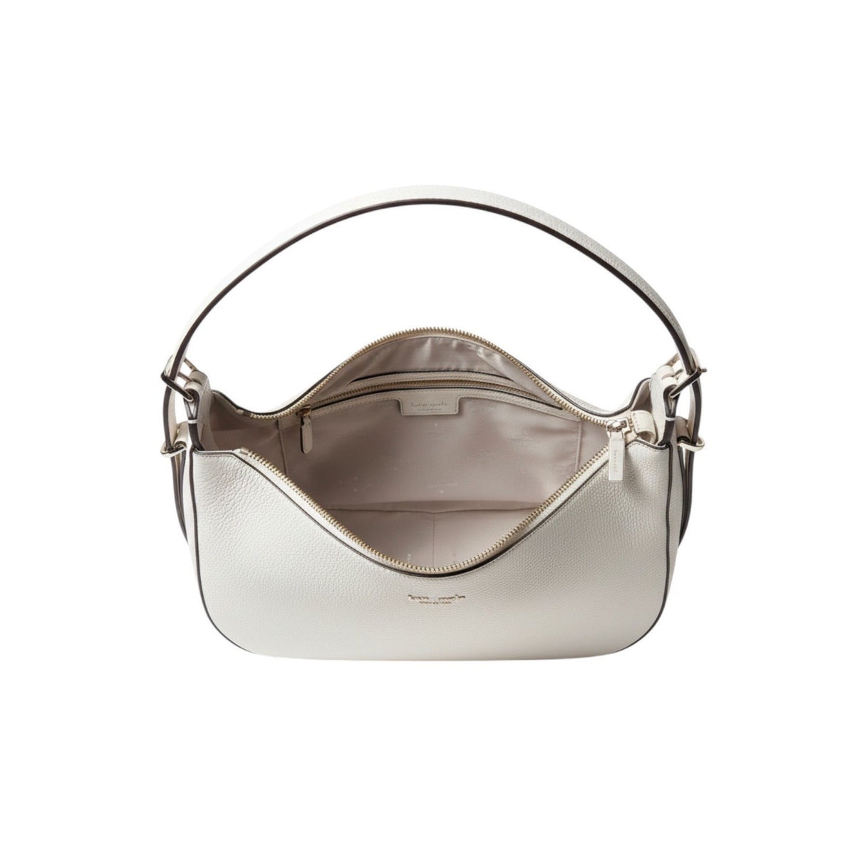 Kate Spade KK055 Parchment White Pebbled Leather Shoulder Bag Crossbody Hobo