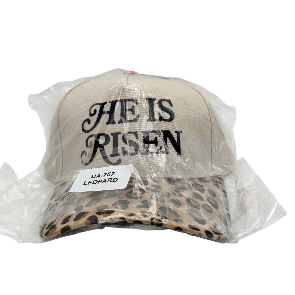 One Size - Zenana He Is Risen Hat Beige/Leopard