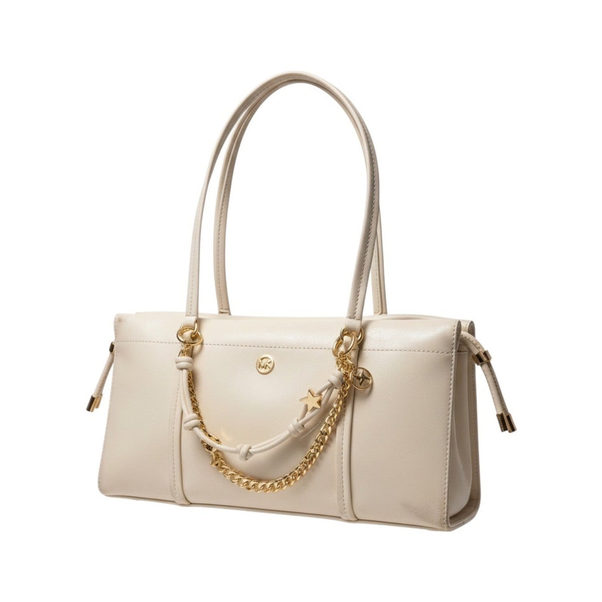 Michael Kors Matilda Small Shoulder Tote Light Cream Leather Bag 35T6GMTL6U