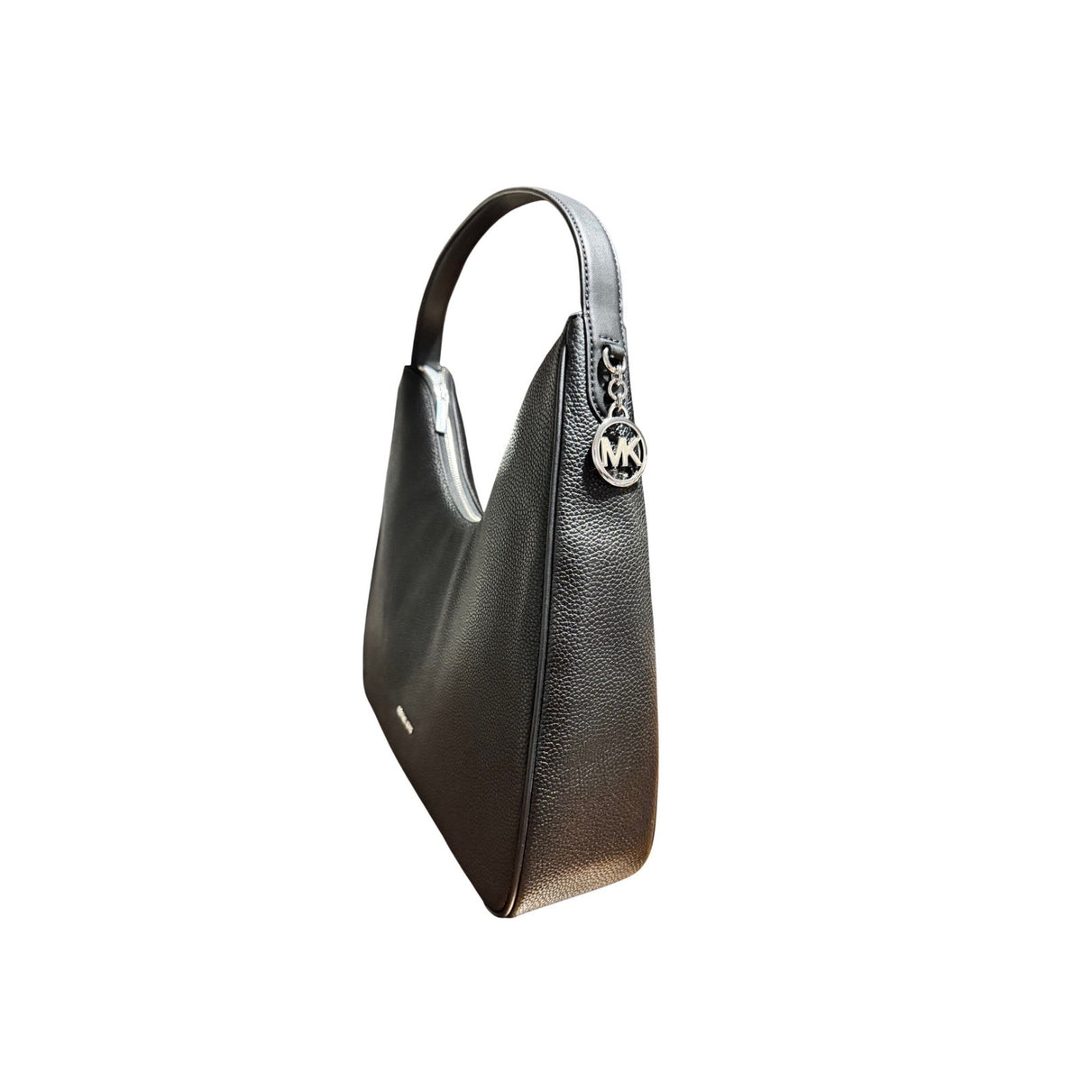 Michael Kors Nayla Large Hobo Bag Black Pebbled Leather Shoulder 35F5S5ZL6L