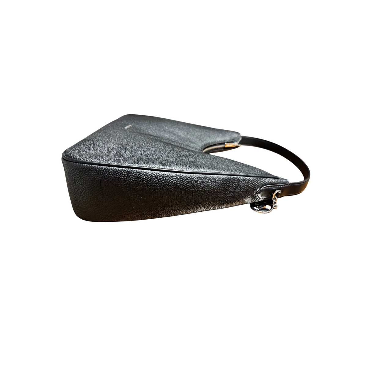 Michael Kors Nayla Large Hobo Bag Black Pebbled Leather Shoulder 35F5S5ZL6L