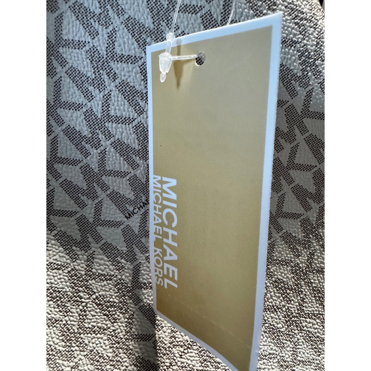 Michael Kors Jet Set Medium Logo Shoulder Bag Vanilla Luggage Leather Hobo