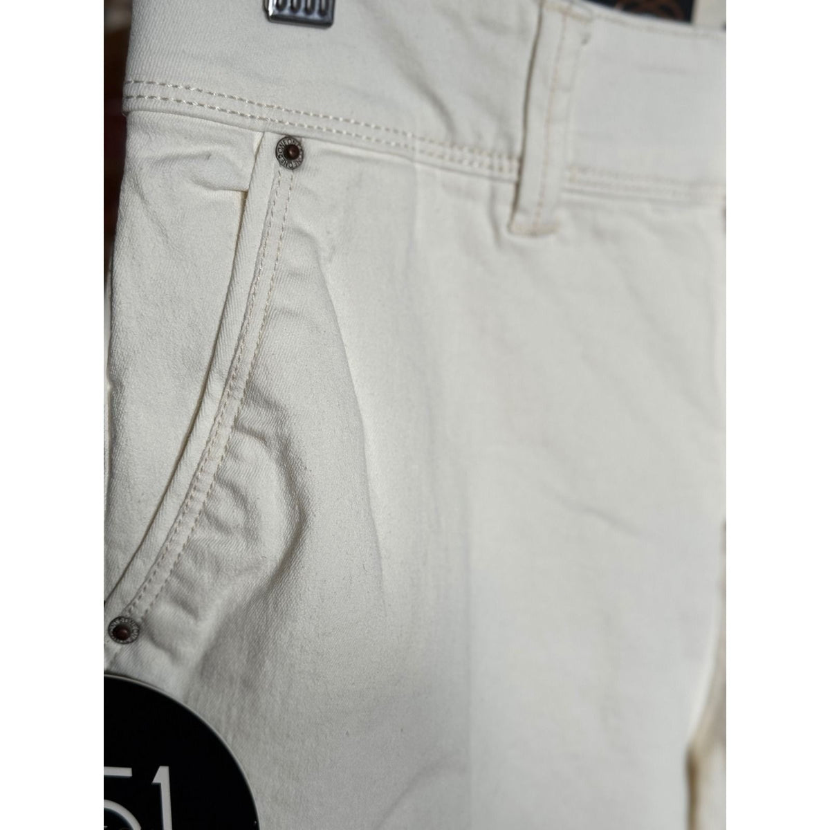 One5One Women White Mid Rise Trouser Jeans Long MV22427Z