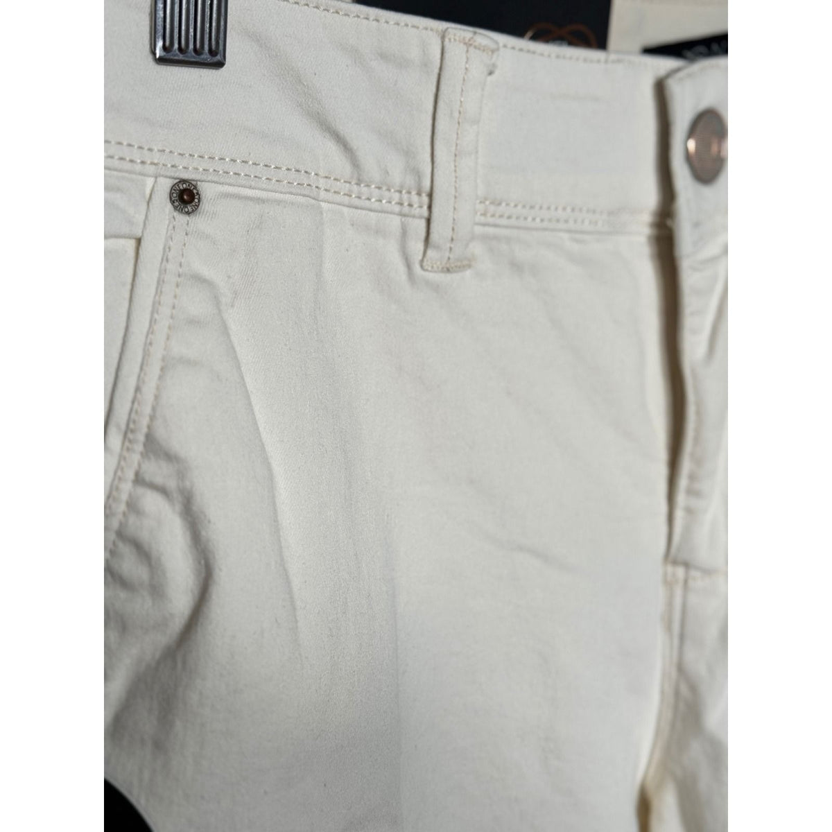 One5One Women White Mid Rise Trouser Jeans Long MV22427Z