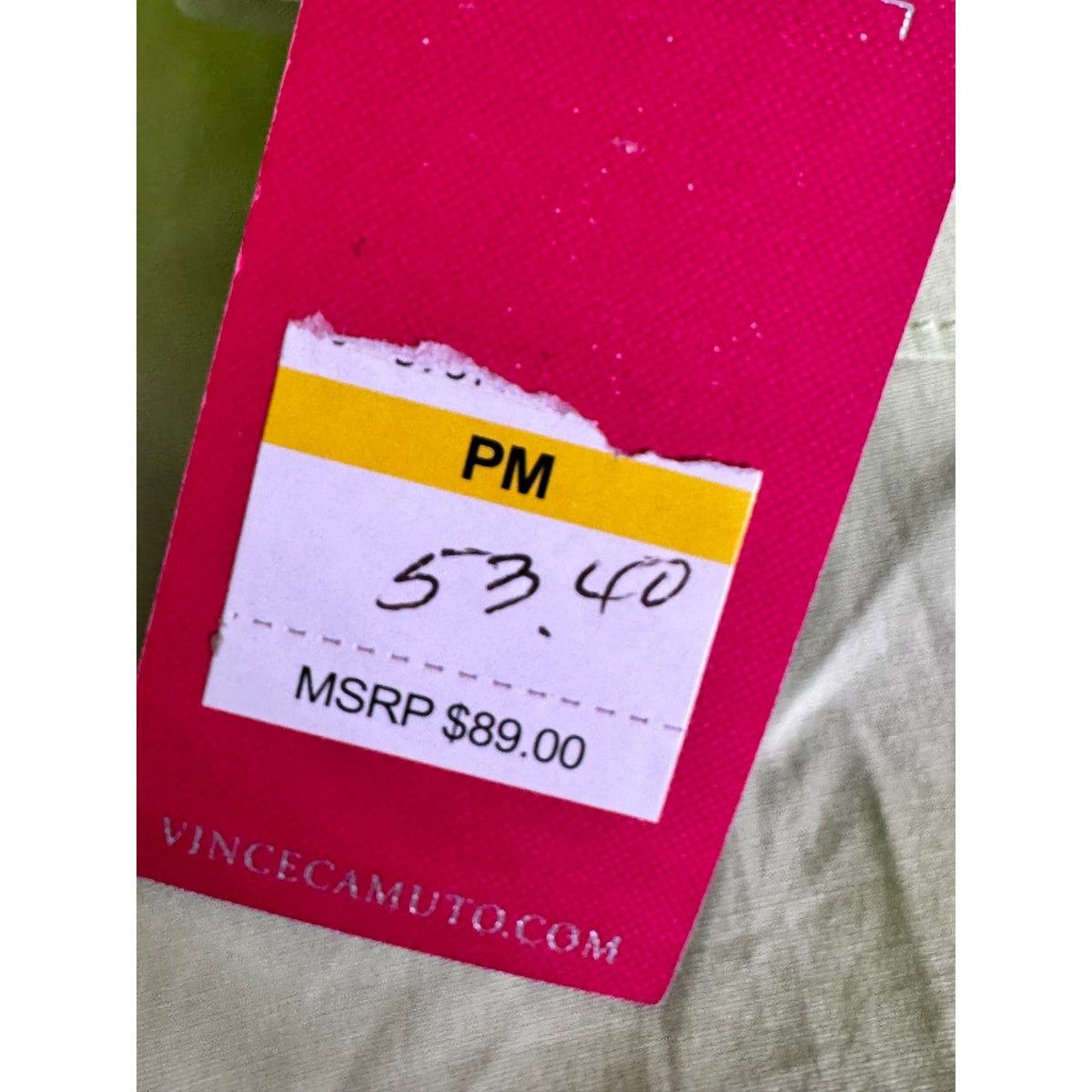Vince Camuto Lime Green Cold Shoulder Ruffle Blouse Petite Medium NWT