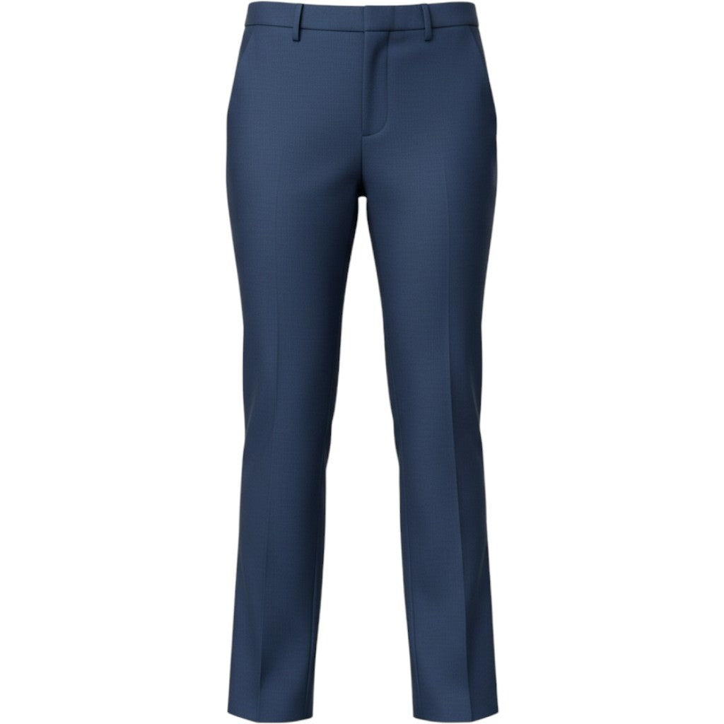 INC International Concepts Navy Blue Boot Leg Curvy Dress Pants Short Mid Rise