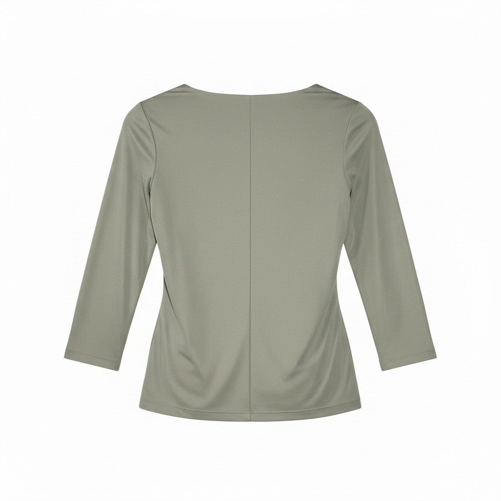Size S - Lauren Ralph Lauren Womens Stretch Jersey Asymmet Sage Green MSRP $125