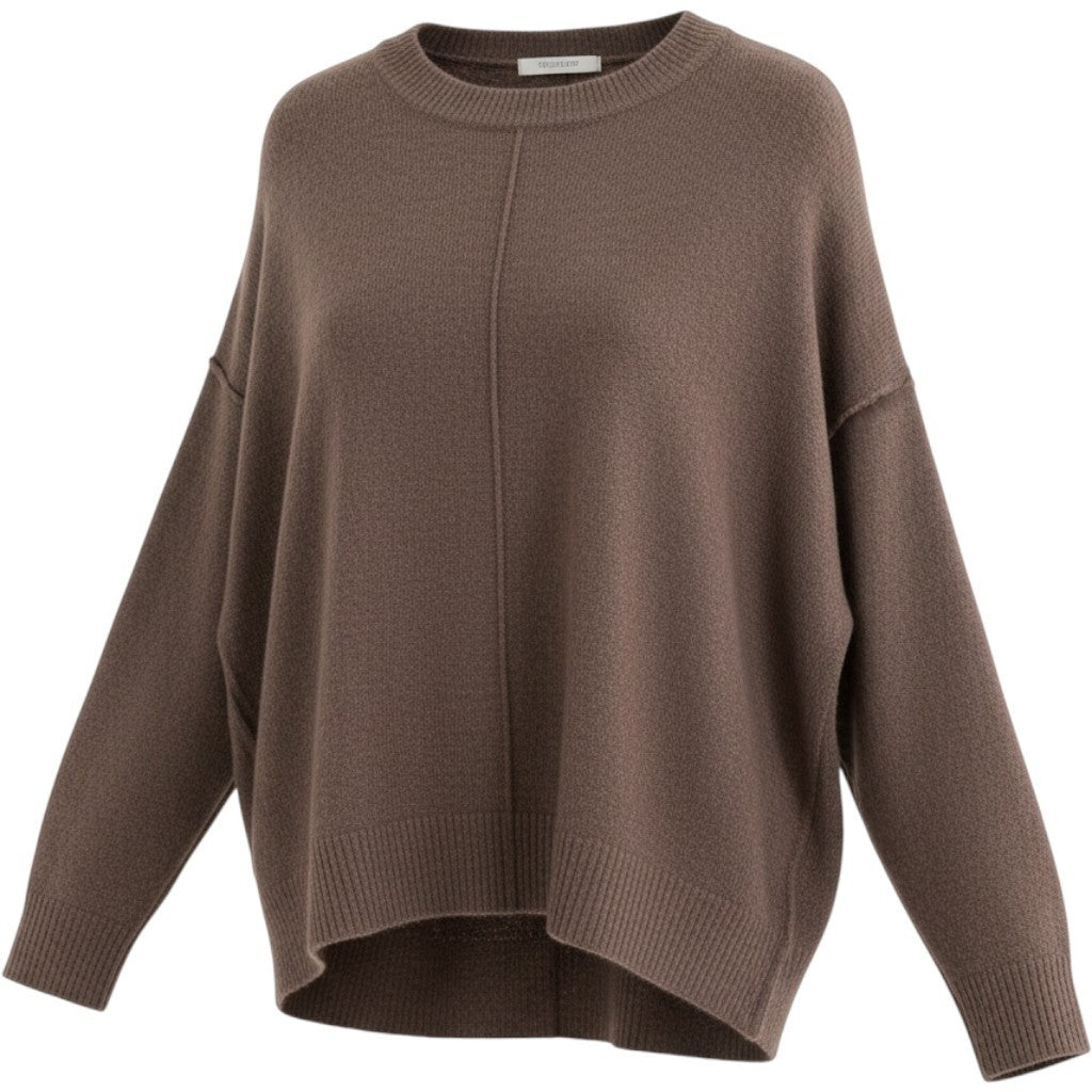 Vince Camuto Cozy & Bright Malted Brown Crew Neck Sweater 91523224 Small