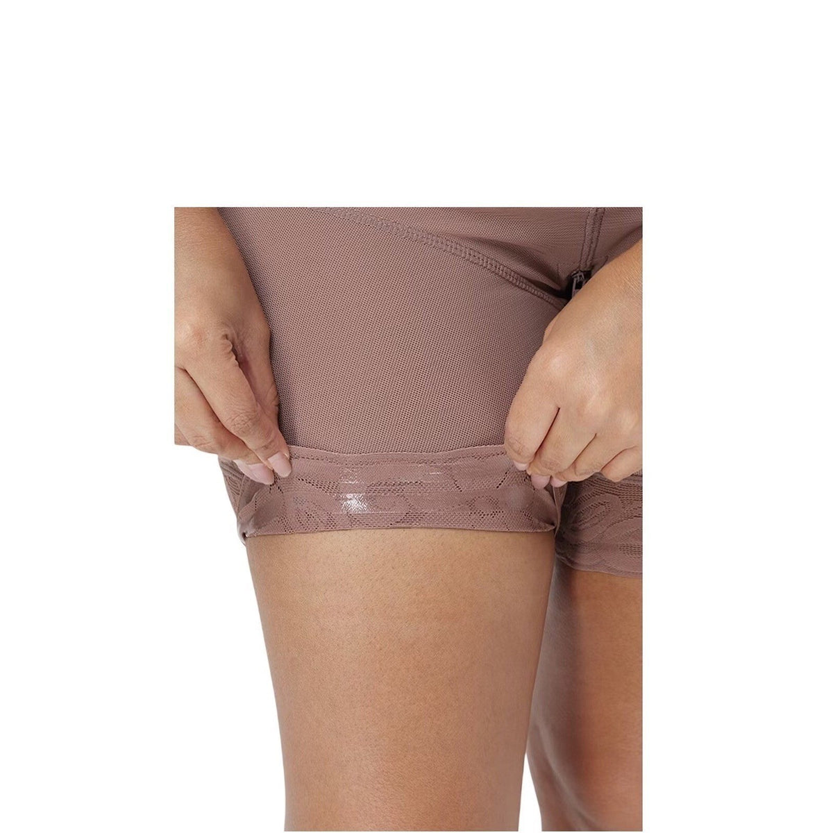 Luxseren High Waist Tummy Control Shapewear Butt Lifter Shorts Lace Trim Nude S