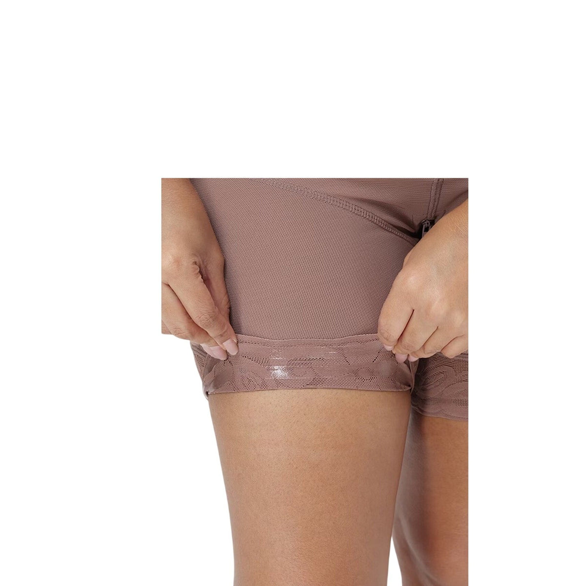 Luxseren High Waist Tummy Control Shapewear Butt Lifter Shorts Lace Trim Nude XL