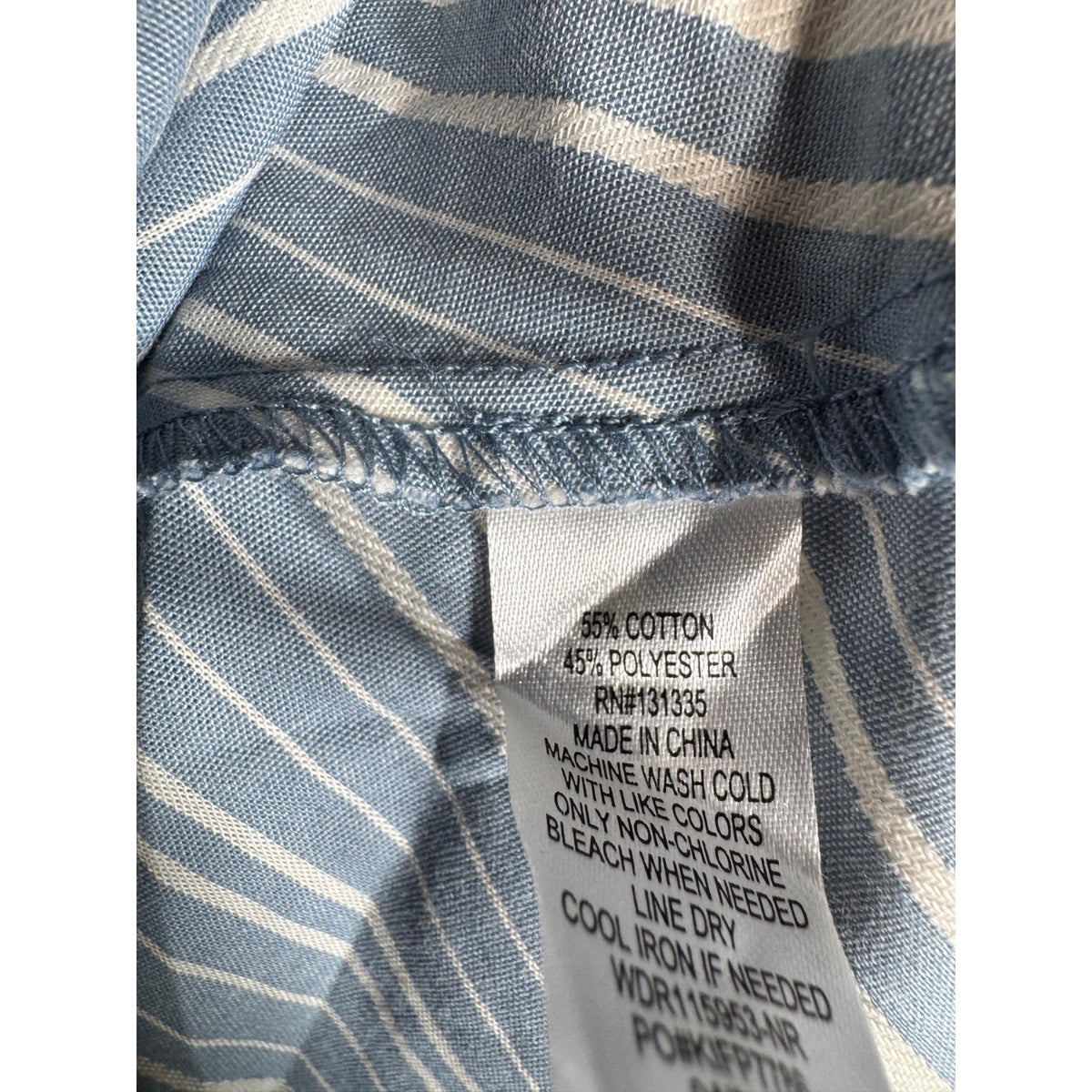 Socialite Blue White Striped Smocked Ruffle Strap Dress XL WDR115953-NR
